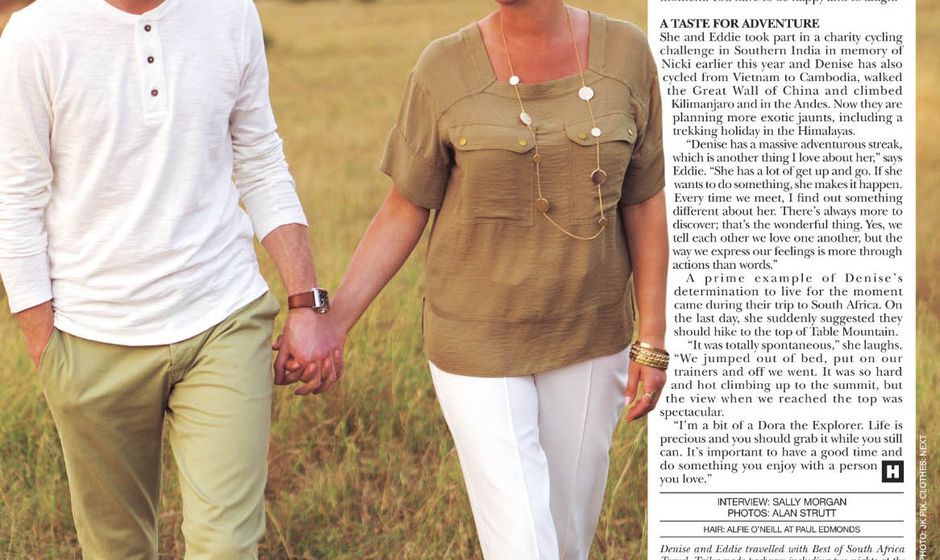 Page 3 from Hello! magazine featuring Denise Van Outen in South Africa