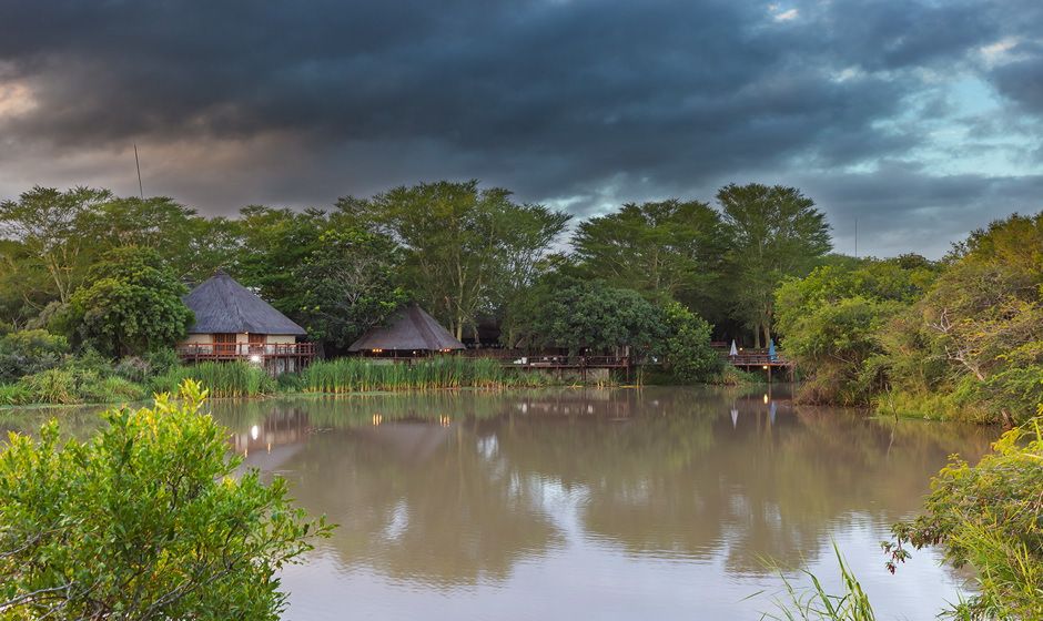 Spectacular setting overlooking the waterhole