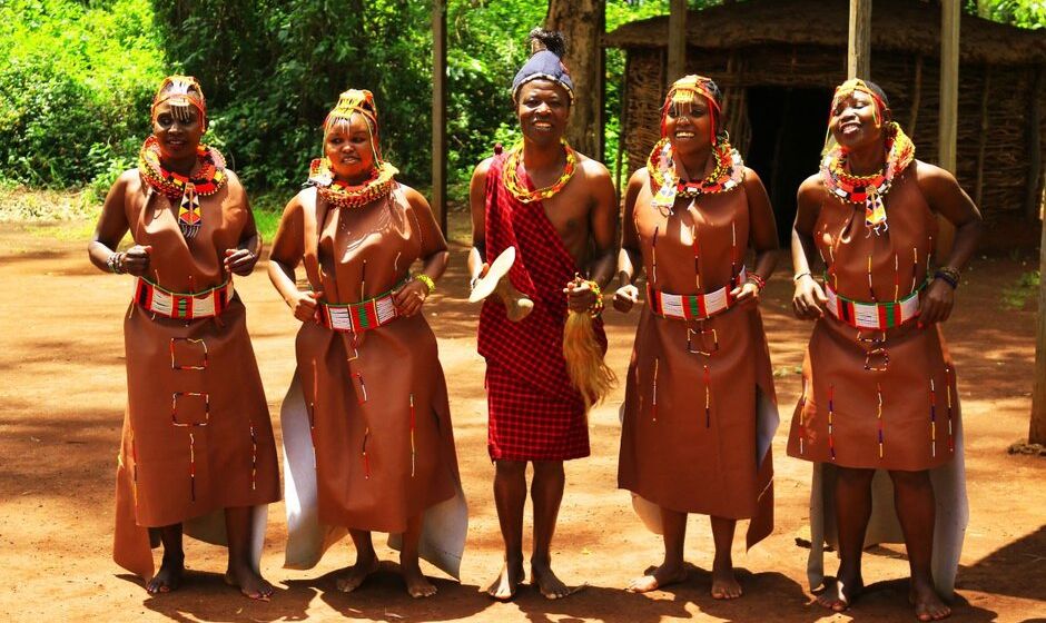 Kenyan tribe in a Boma