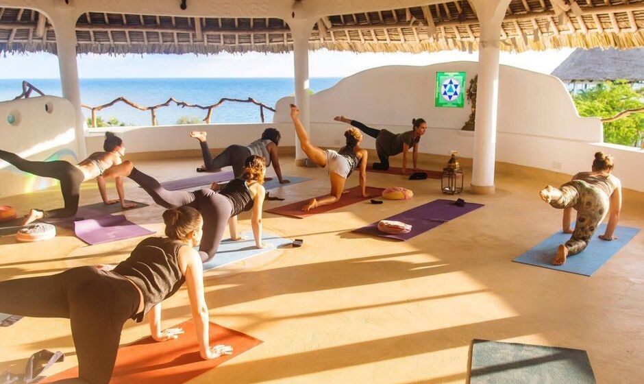 Yoga in the treehouse
